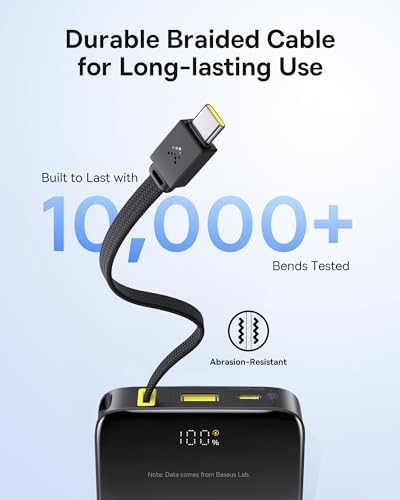 Portable charger with built-in braided cable — photo 5