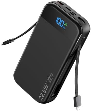 High capacity battery bank with built-in cables