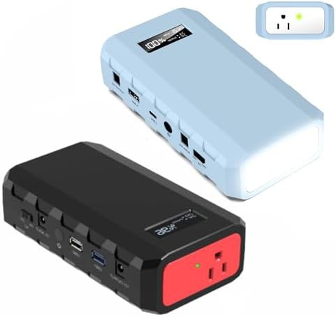 Portable laptop charger with ac outlet for camping