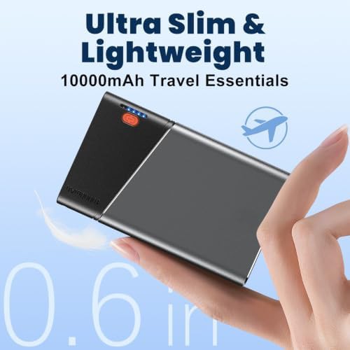 Grey travel portable charger with cable — photo 3