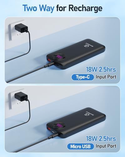 Fast charging power bank with two cables — photo 4