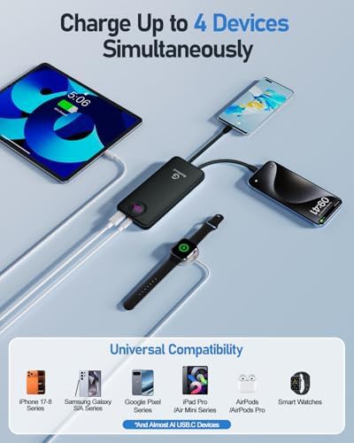 Fast charging power bank with two cables — photo 5