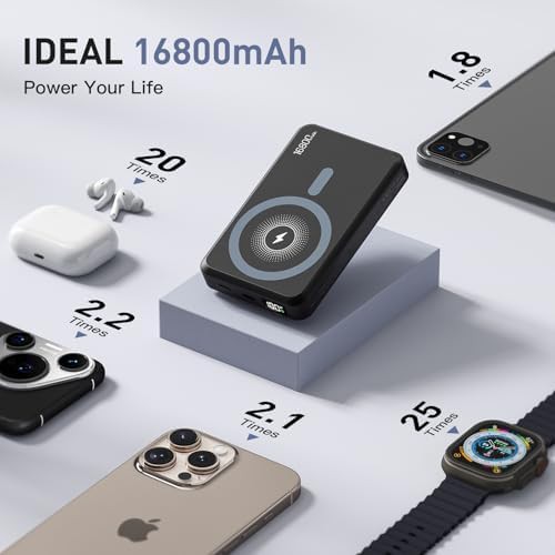 Magnetic power bank with multiple cables — photo 3