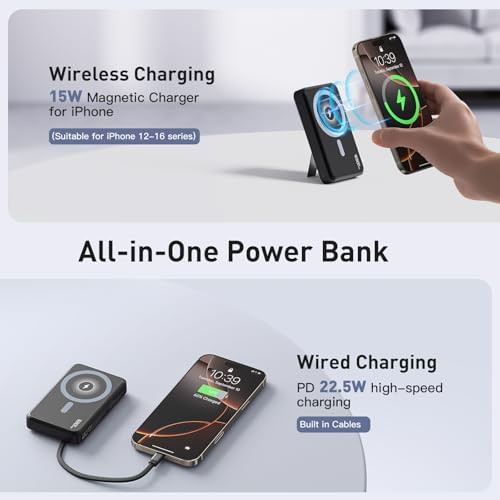 Magnetic power bank with multiple cables — photo 4