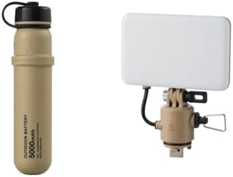 Compact outdoor battery with 1000 lumen light