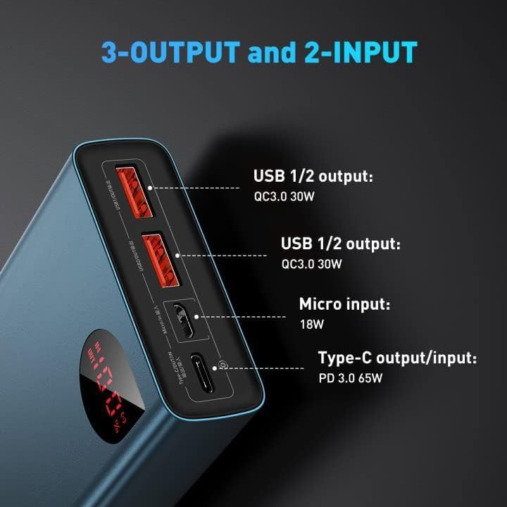 High capacity 65W fast charging power bank — photo 5