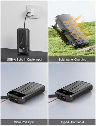 High capacity solar power bank with fast charging — photo 4