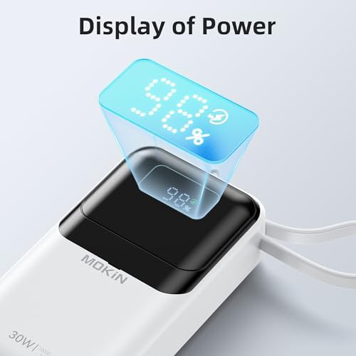 White fast charging 30W power bank — photo 5