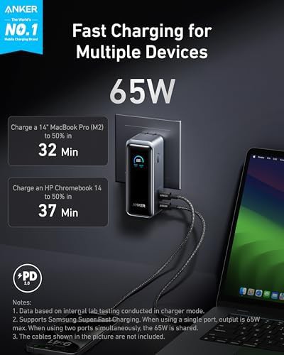 Laptop portable charger with 140W output — photo 5
