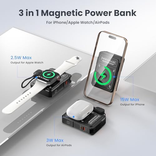 Magnetic power bank with integrated plug — photo 2