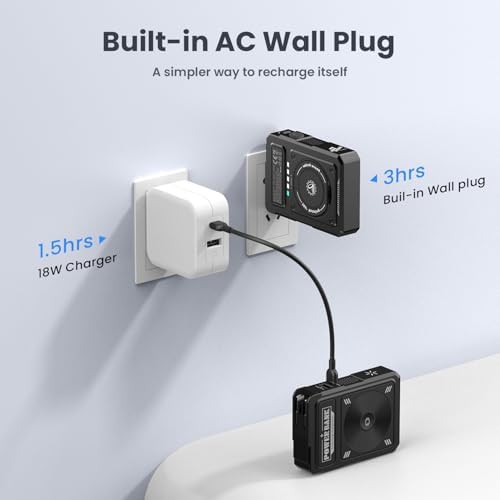 Magnetic power bank with integrated plug — photo 4