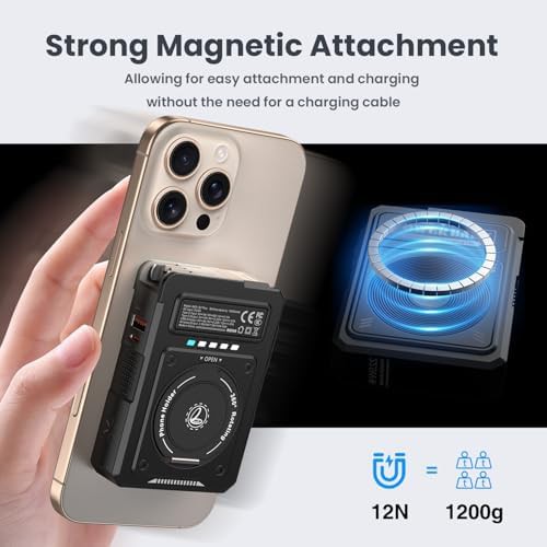 Magnetic power bank with integrated plug — photo 5