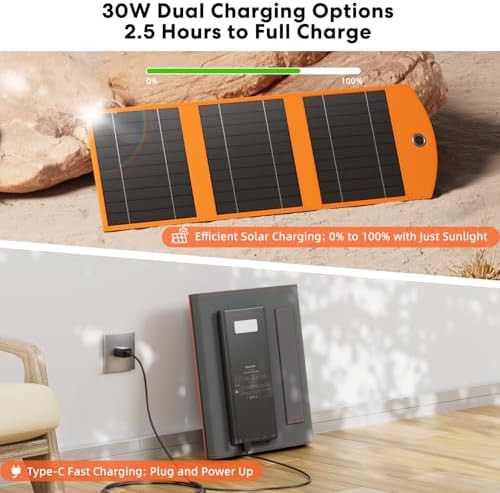 Foldable solar panel and waterproof battery — photo 3