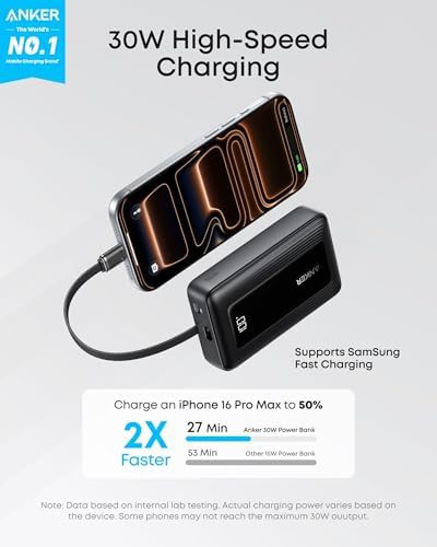 Black and white 30W battery with cable — photo 3