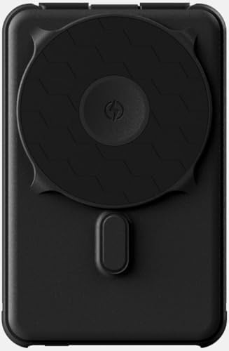 Matte black magnetic battery pack with cables
