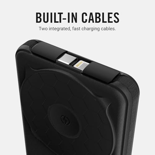 Matte black magnetic battery pack with cables — photo 4