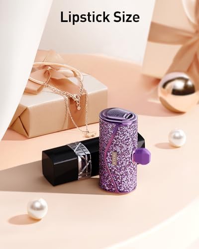 Sparkly mini power bank with connector — photo 3