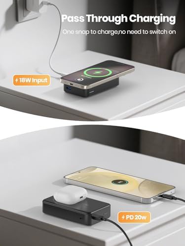 High capacity magnetic wireless portable charger — photo 4