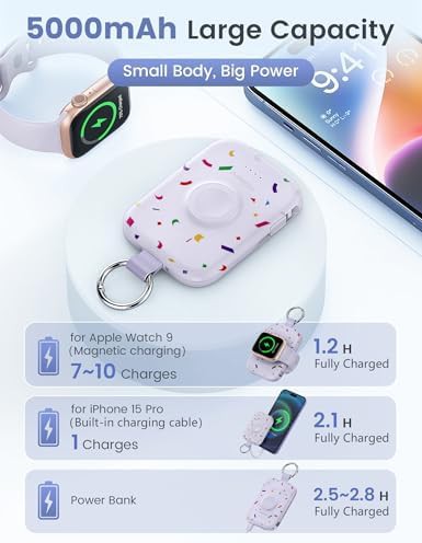Pink mini power bank for watch — photo 3