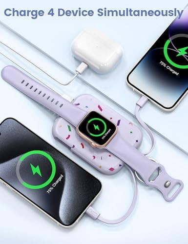 Pink mini power bank for watch — photo 4
