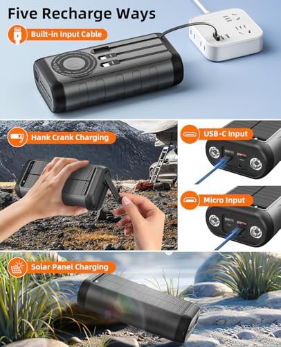 Waterproof solar charger with hand crank — photo 3