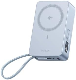 Qi2 wireless power bank with integrated cord
