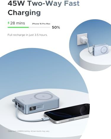 Qi2 wireless power bank with integrated cord — photo 3
