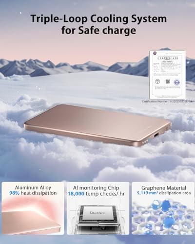 Pink alloy slim magnetic battery pack — photo 4