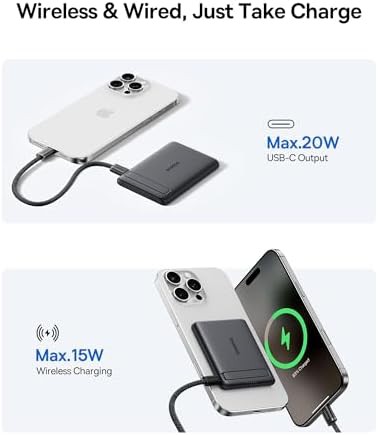 Qi2 certified 5000mAh alloy battery stand — photo 4
