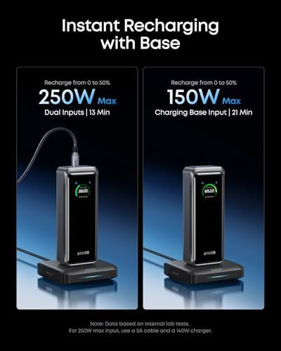 High capacity laptop battery with charging base — photo 3