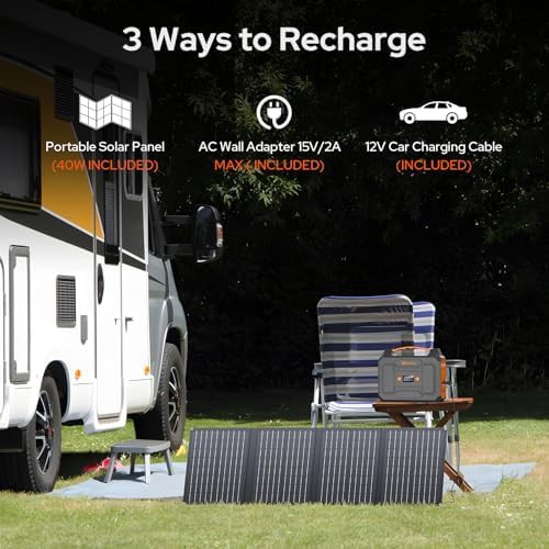 Portable generator with foldable solar panel — photo 4
