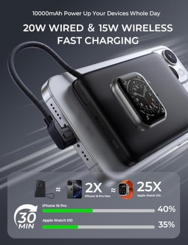 Black MagSafe Power Bank with Watch Charger — photo 3