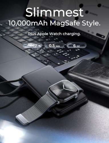 Black MagSafe Power Bank with Watch Charger — photo 4