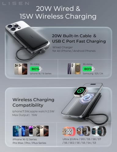 Black MagSafe Power Bank with Watch Charger — photo 5