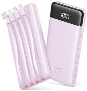 High capacity battery with four built-in cables