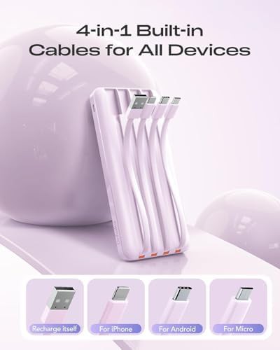 High capacity battery with four built-in cables — photo 3