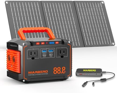 Portable Power Station with 30W Solar Panel