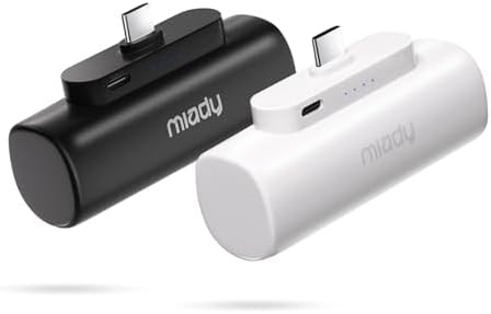 Mini portable charger with built-in USB C connector