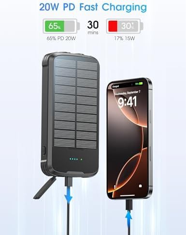 Solar power bank with 40000mAh capacity high — photo 4