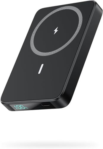 Magnetic wireless power bank with LCD screen