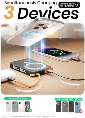 Magnetic power bank with built in cable — photo 5