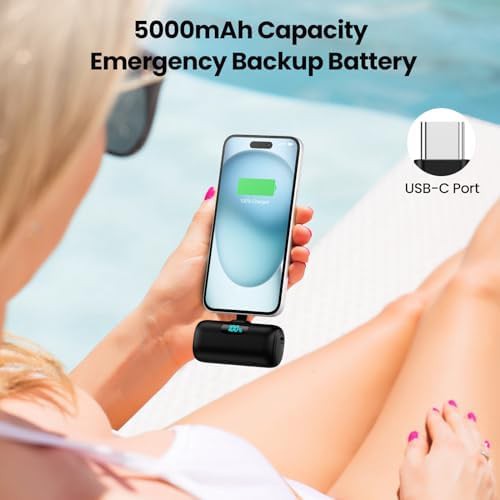 Mini USB C plug in portable charger — photo 3