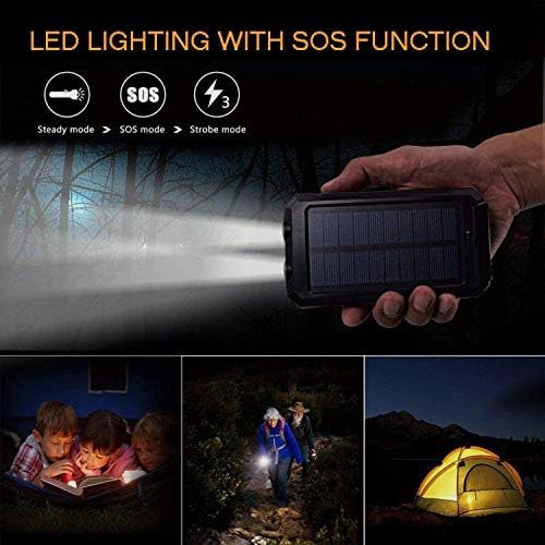 Waterproof solar power bank with built-in cables — photo 3