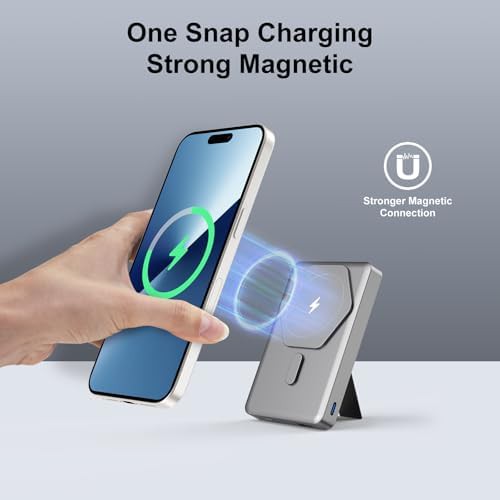 Magnetic slim alloy charger in blue — photo 3