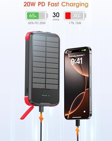 Fast charging solar bank with 40000mAh — photo 4