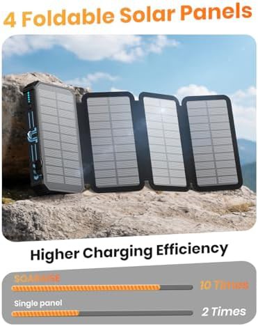Solar battery pack with integrated charging cables — photo 3
