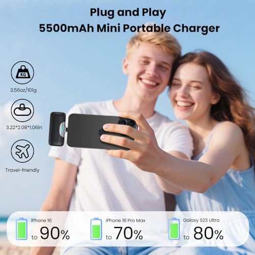 Mini USB-C pocket power bank with LCD — photo 3