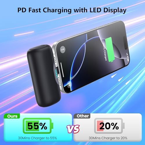 Mini USB-C pocket power bank with LCD — photo 4