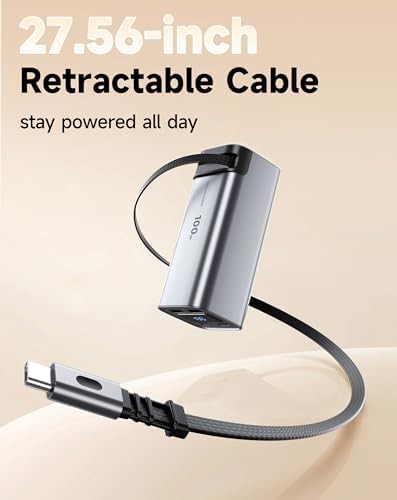 Power bank with retractable USB-C cable — photo 4