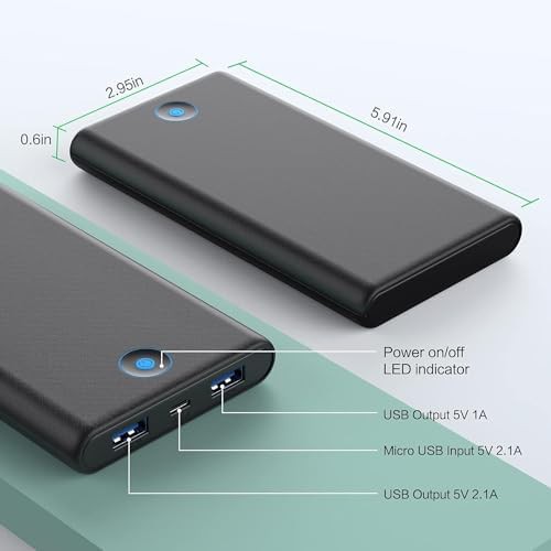 Two pack of slim 20000mAh portable chargers — photo 5